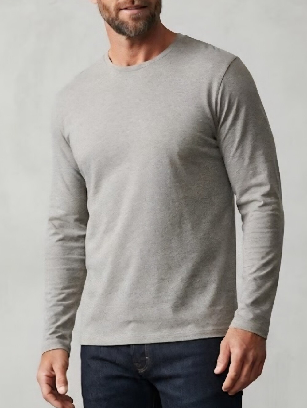 Men's Sonoma Life + Style Vintage Tee Heather Gray Long Sleeve Size XL